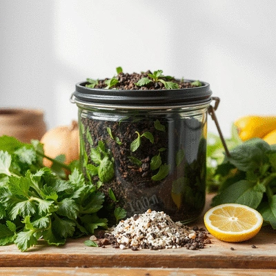 Homemade organic fertilizer preparation
