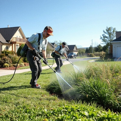 Weed control service in action